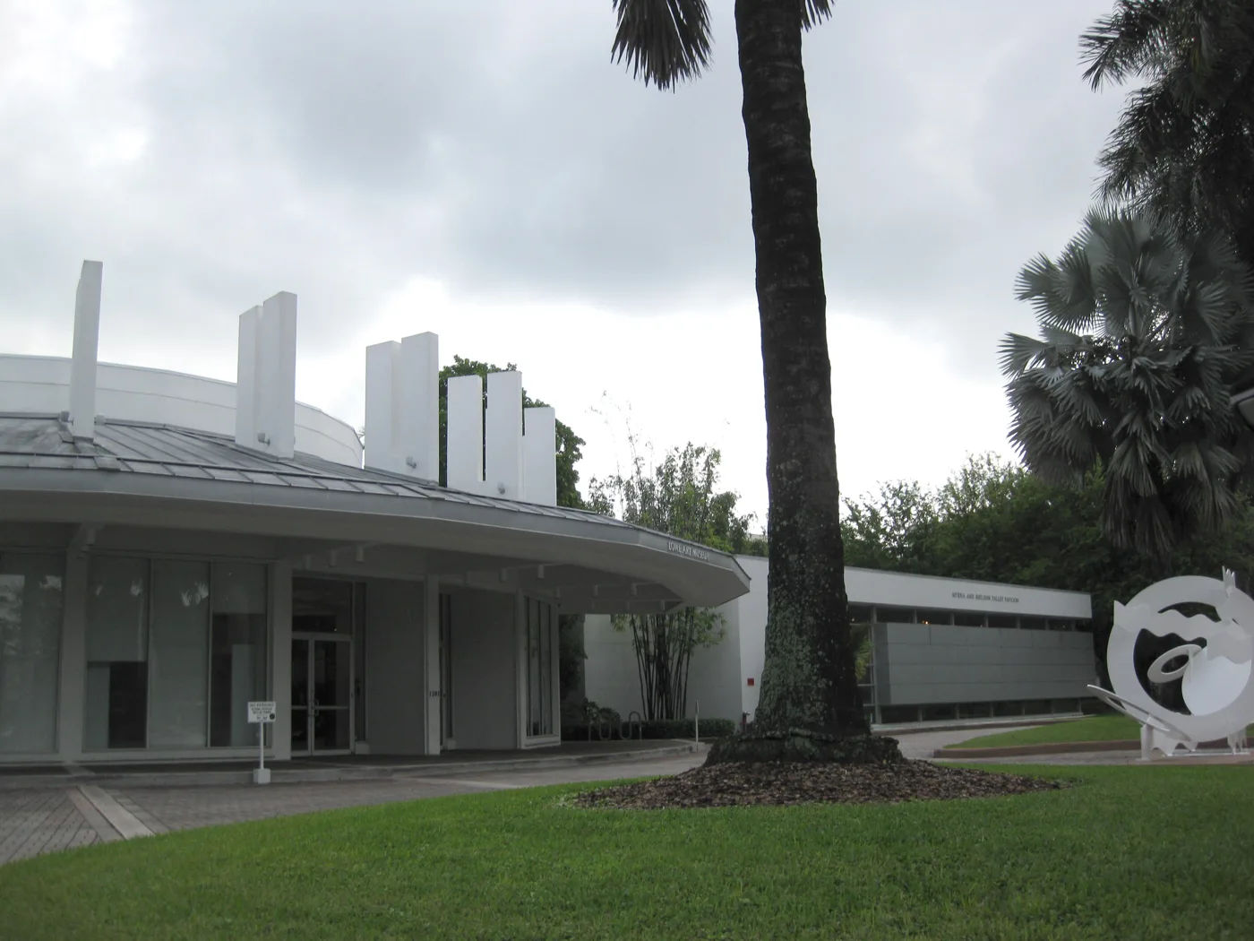The entrance to the Lowe Art Museum on the University of Miami campus in Coral Gables.