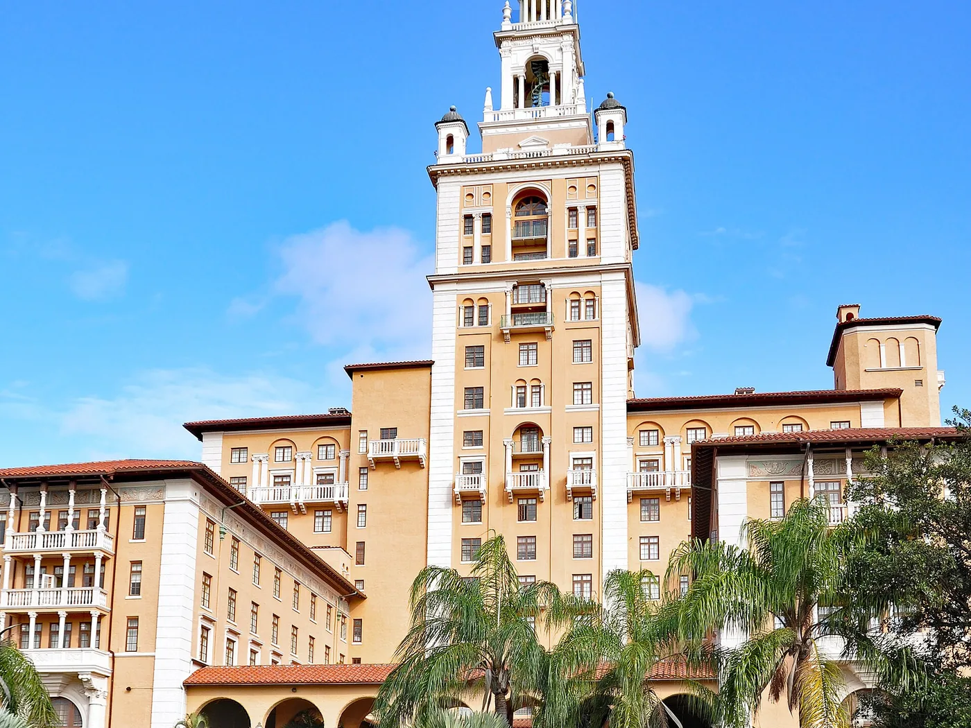 The Biltmore Hotel's tower in Coral Gables, beside the city's 18-hole Biltmore Golf Course.