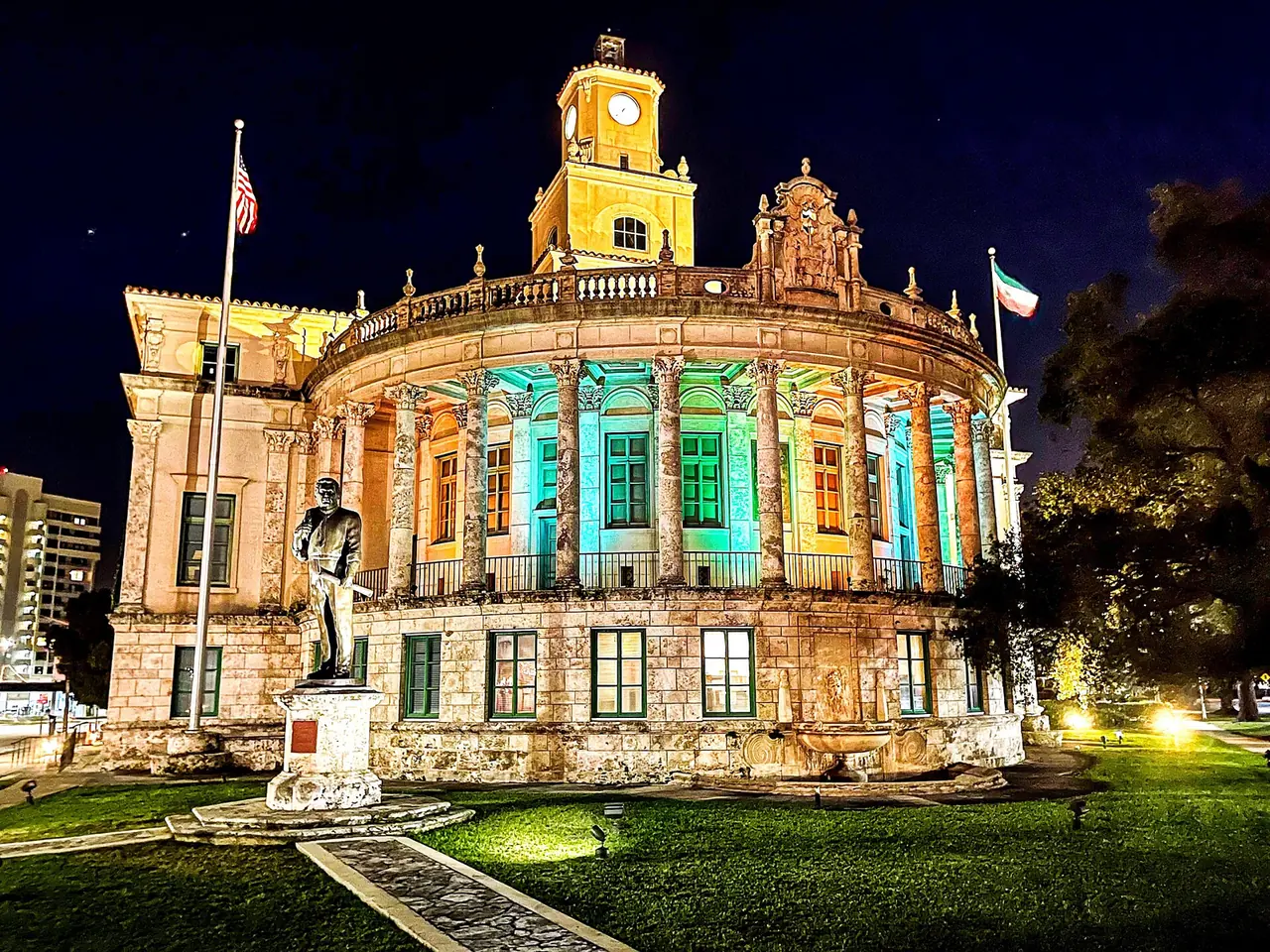 Coral Gables City Hall on Biltmore Way, which closes for the Memorial Day holiday.