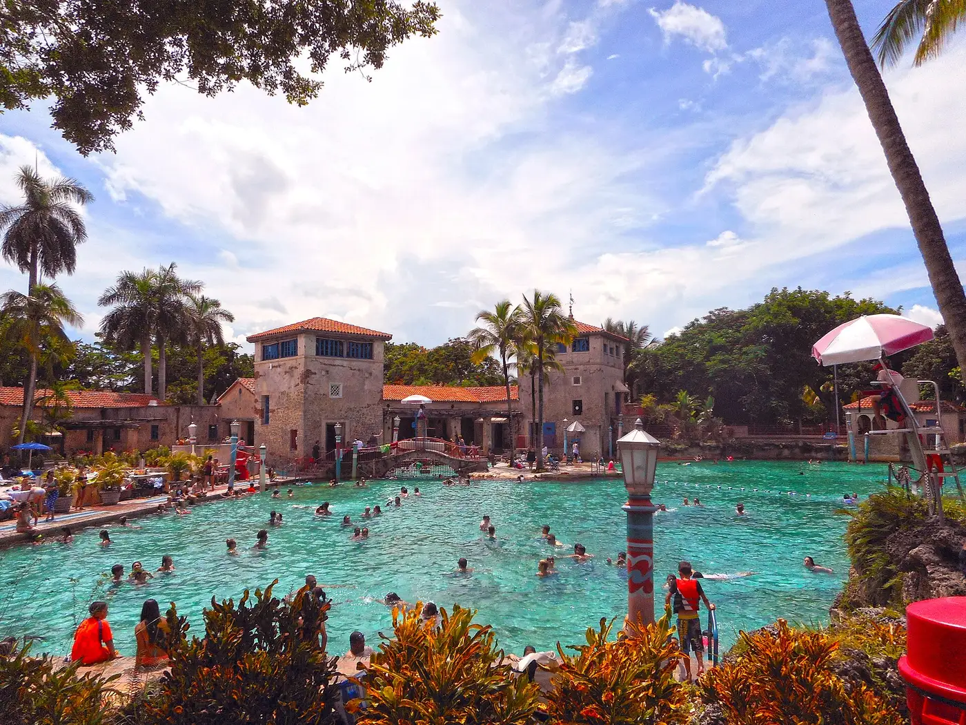 The Venetian Pool on De Soto Boulevard, at the north edge of the Country Club Section