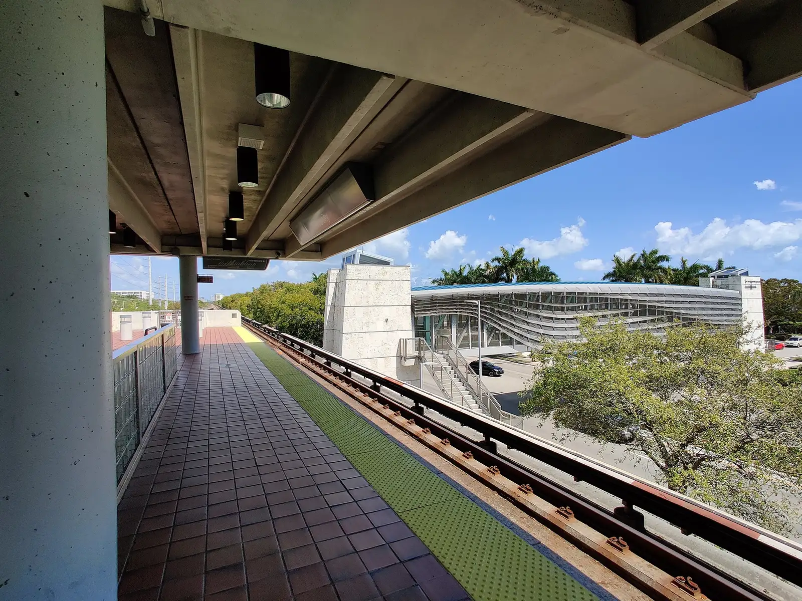 University Metrorail station on US 1, at the edge of the Riviera Section